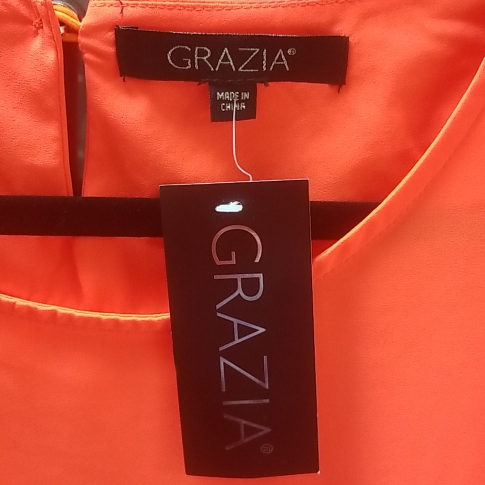 🌲Bright Orange blouse - Picture 3 of 7